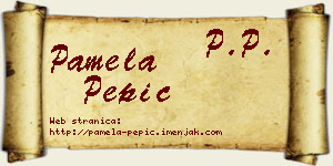 Pamela Pepić vizit kartica